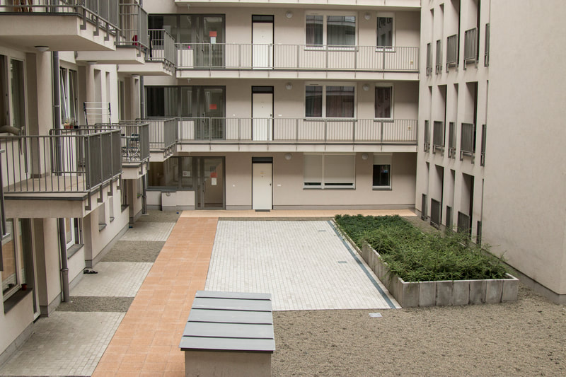 Building inner courtyard